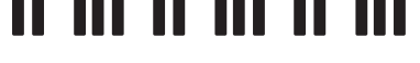Close-up of piano keys showing black and white keys.